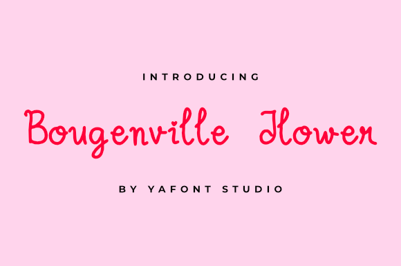 Bougenville Flowers: A Handwritten Font for Web Design