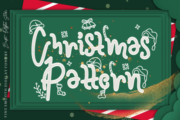 Christmas Pattern: A Festive Handwritten Font for Branding