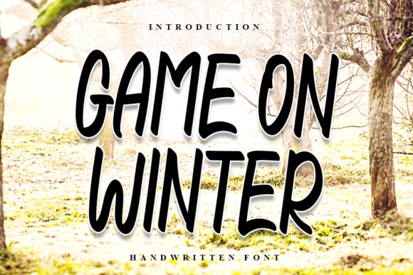 Game on Winter: A Bold Handwritten Font for Editorial Design