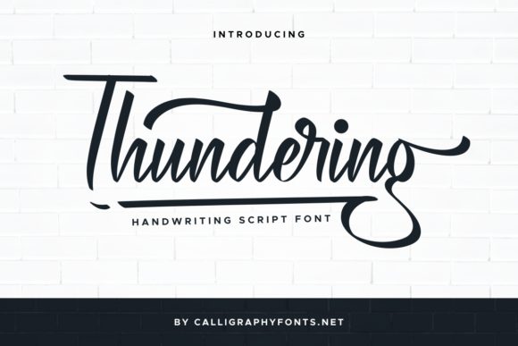 Thundering Font: A Sweet Handwritten Typeface for Crafters
