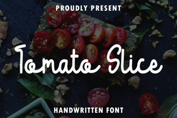 Tomato Slice Font for Handmade Crafters