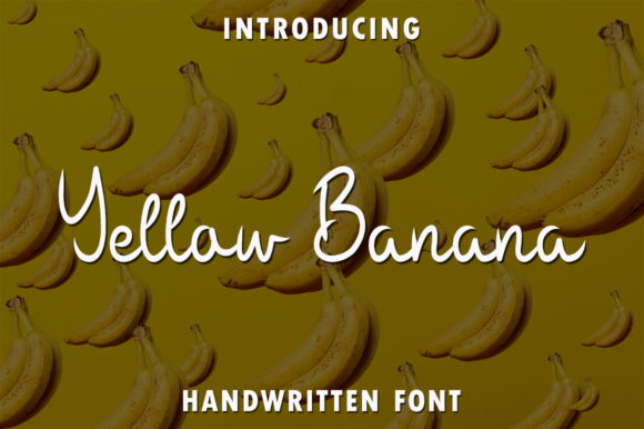 Yellow Banana Font for Crafters